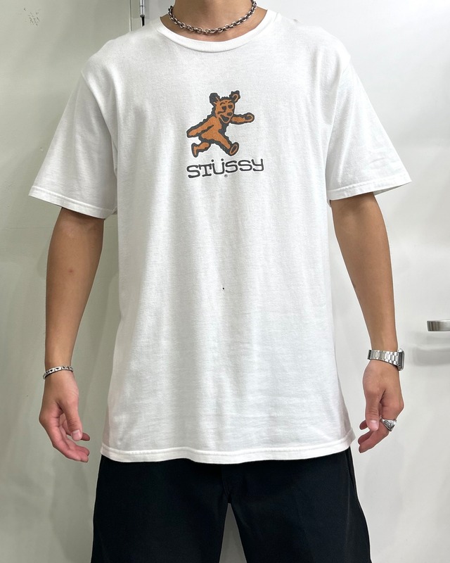 10’s stussy Design Tee “ Bear ”【Roots店】