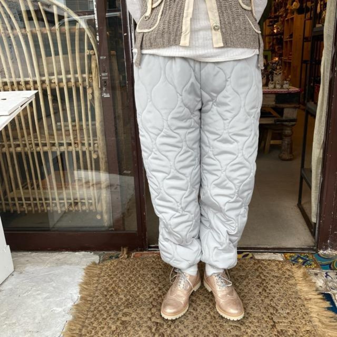 TOPANGA Lady's　キルティングパンツ　アイスグレー