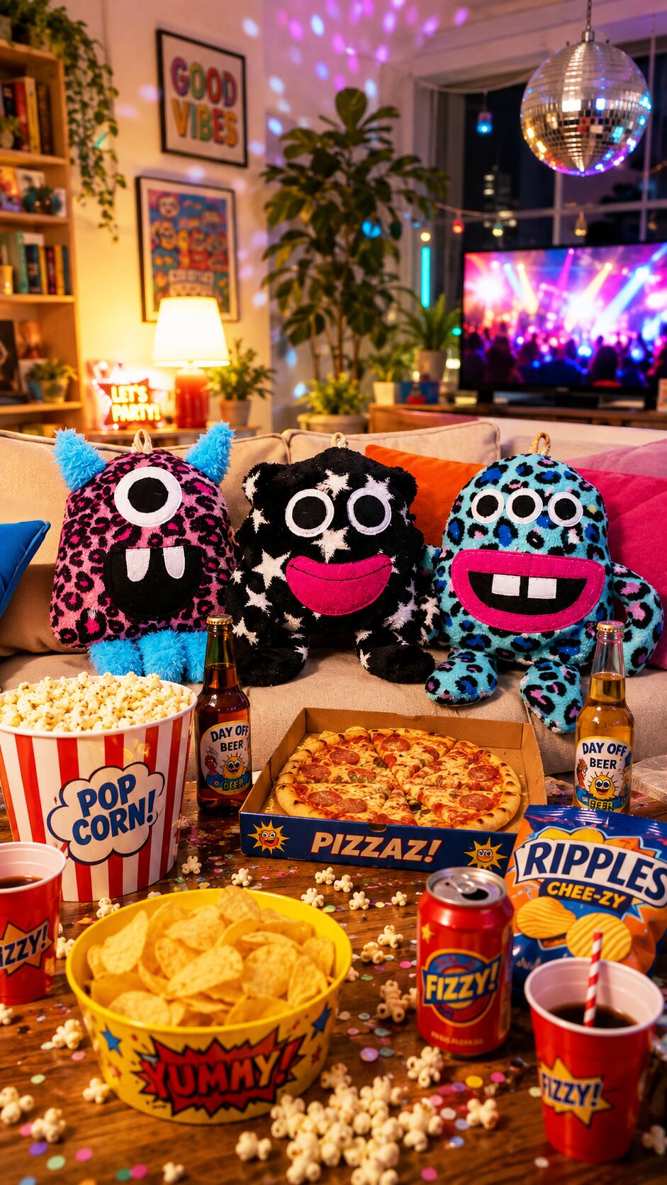 【オーナーグッズ】チャームにもなるフェレットトイ PARTY MONSTERS PINKY POP (ピンキーポップ)
