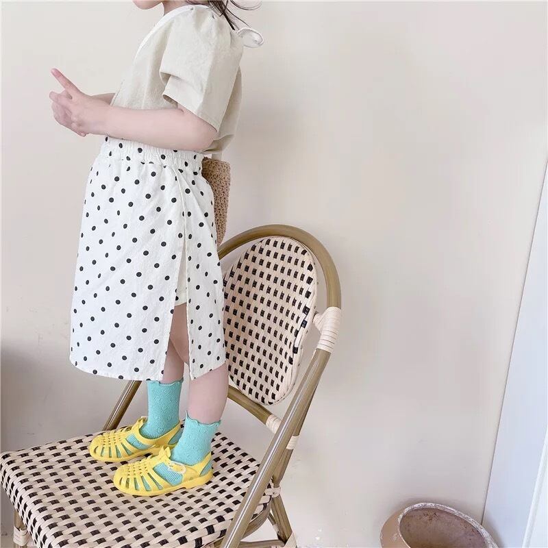 【即納】サイドスリットの水玉スカパン|海外子供服|韓国子供服