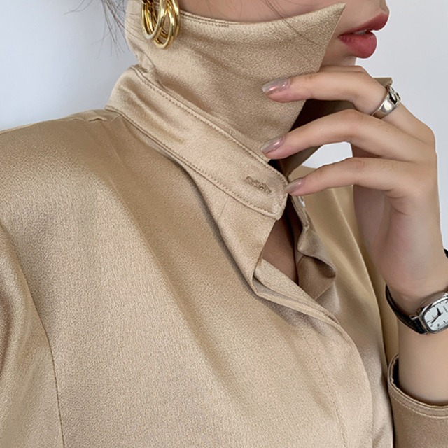 光沢ルーズシャツ　21916