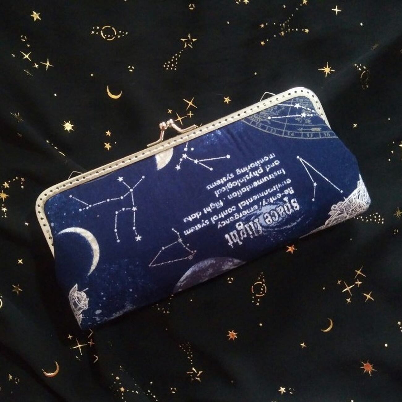 宇宙柄 がま口ペンケース