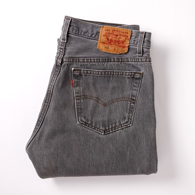 【逸品】90s Vintage Levi's 501 先染め ブラックデニム W33 実寸W32 オリジナル ヴィンテージ リーバイス デニム パンツ アメカジ USA製