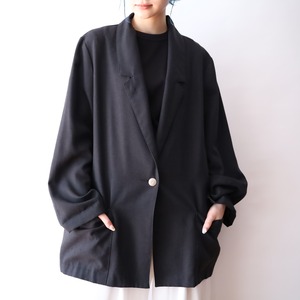 1 button design black color easy tailored jacket