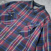 quilting check shirt jacket