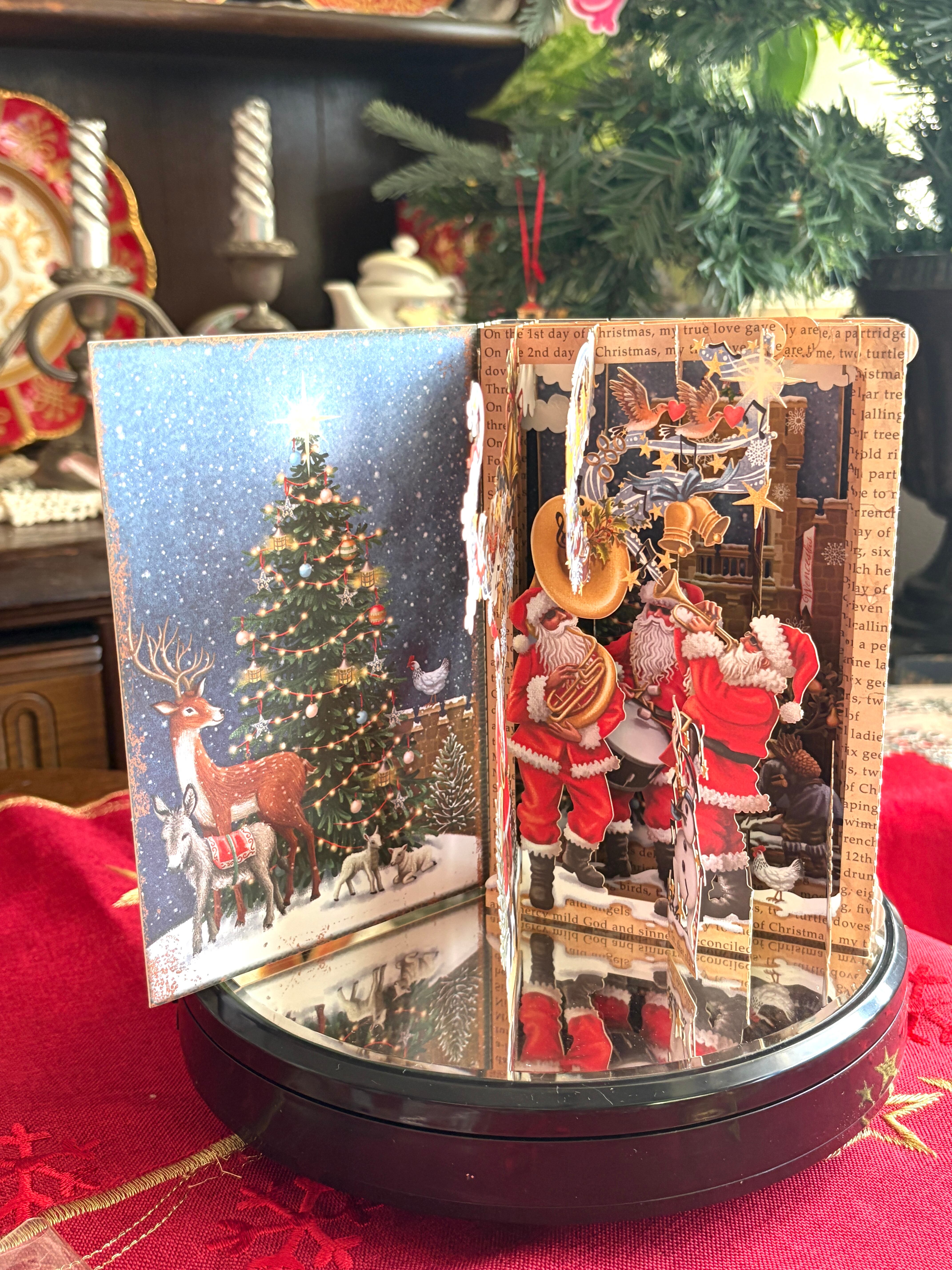 ◆2026クリスマス◆Me&McQ◆BOOK型''GREEN''◆立体３D◆グリーティングカード◆イギリス◆Paper D'Art◆