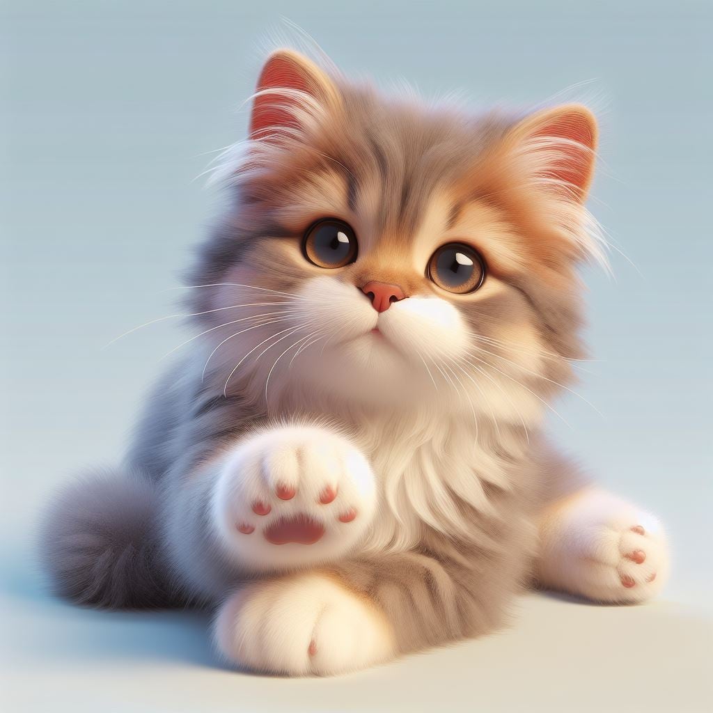 ノルウェージャン・フォレスト・キャット 3Dアニメ デジタルアニメ画像