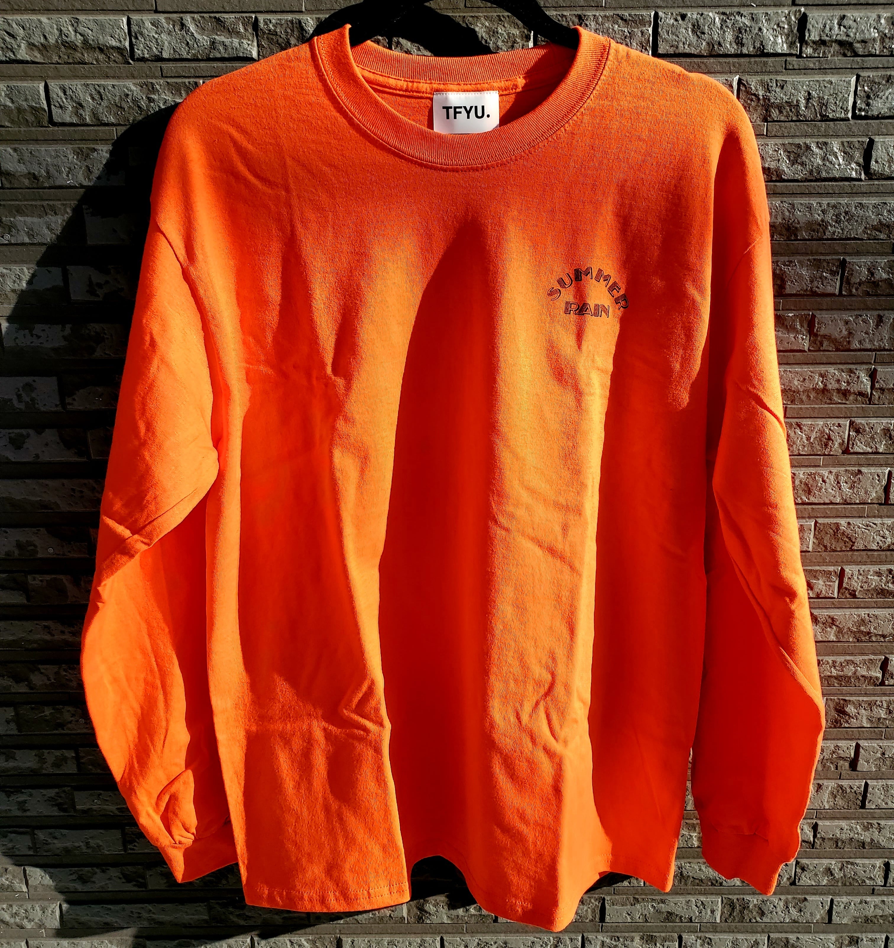 ロングスリーブTシャツ Cotton100% long sleeve T-SHIRT オレンジ | tfyu