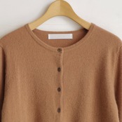 one f.  Cashmere Crew Neck Cardigan