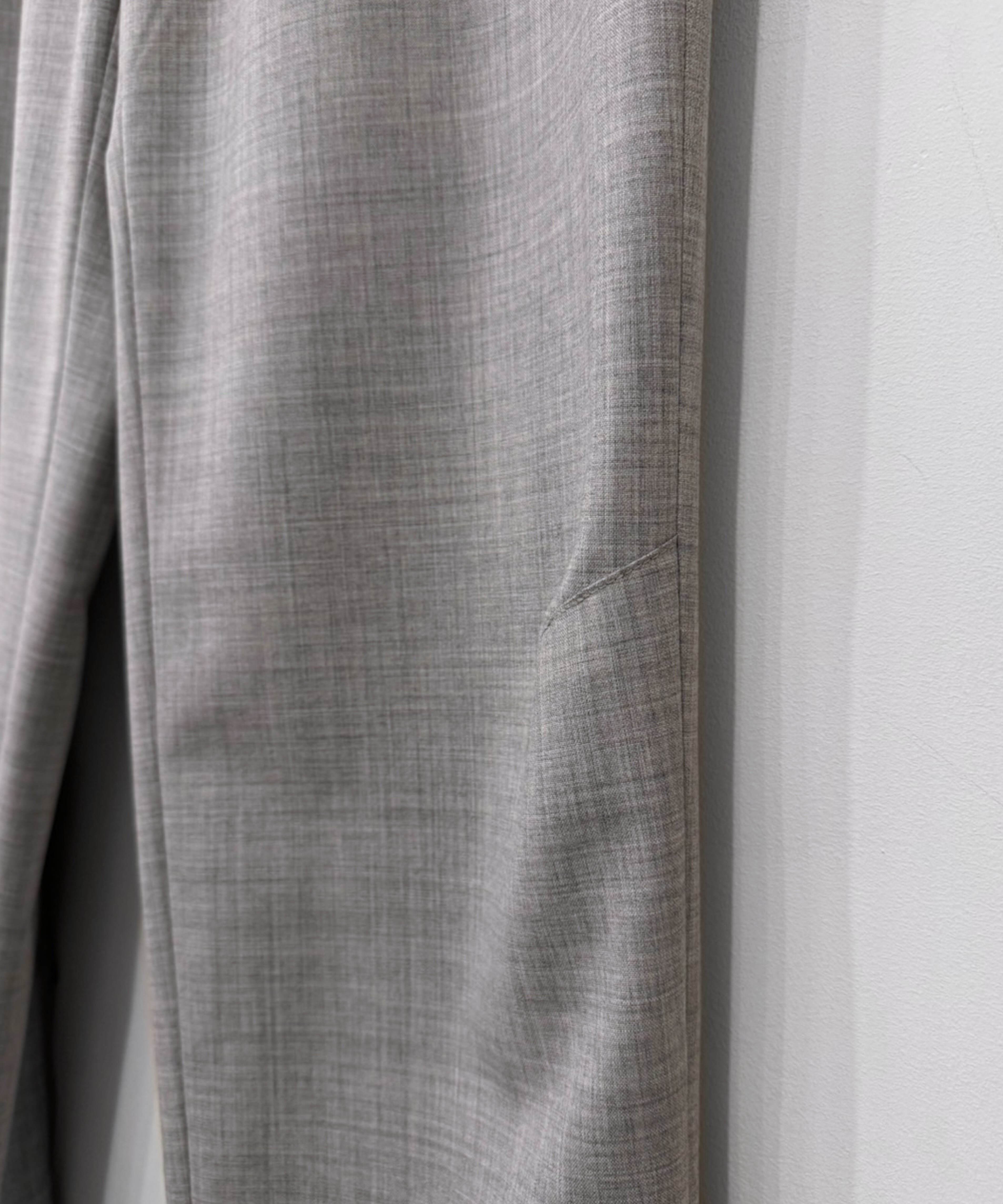 FUMIKA UCHIDA FU-N-FD002 グレー M FUMIKA_UCHIDA / FU-V-PT002 ZIPPED HEM SLACKS (LIGHT GRAY