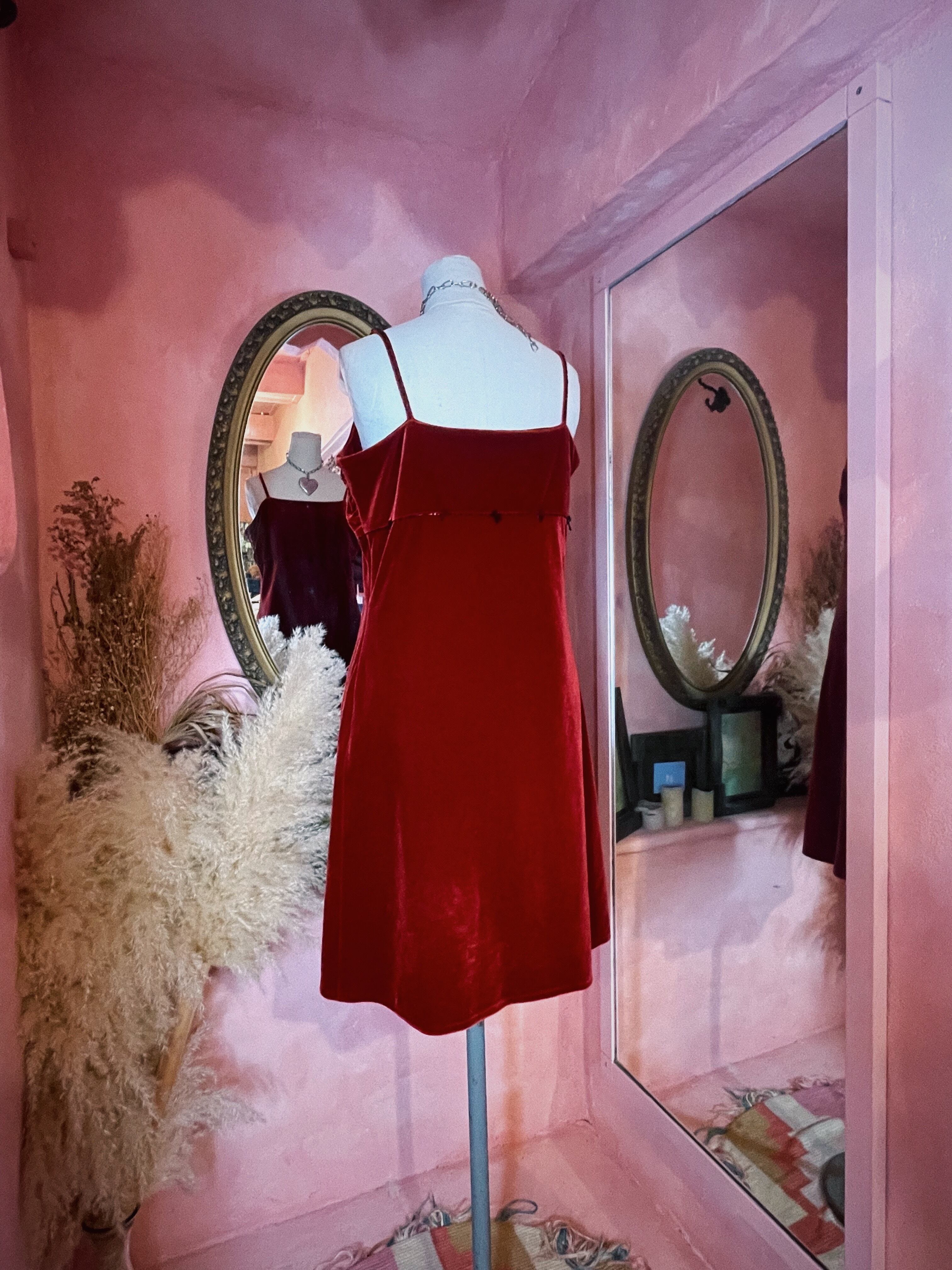 used velour camisole dress