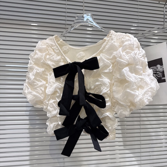 Back ribbon pullover　M2940