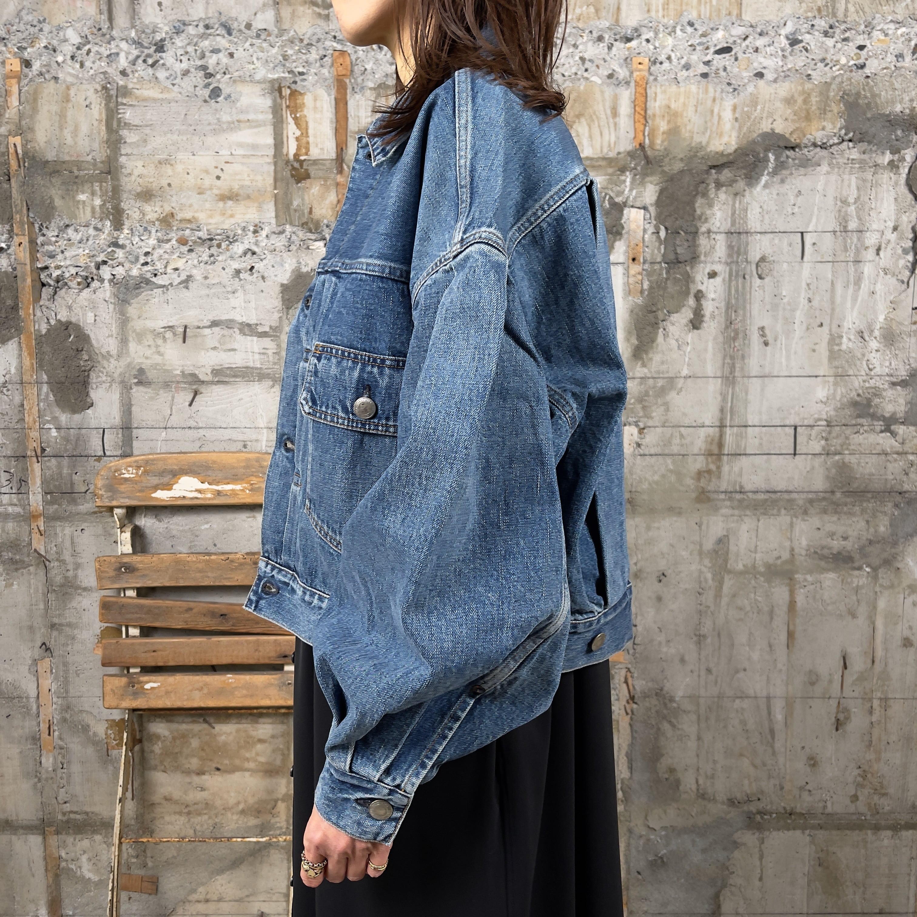 HYKE【ハイク】BALLOON SLEEVE DENIM JACKET/ TYPE2 (17445/USED WASH