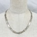 Vintage 925 Silver Modernist  Bar Link Necklace Made In Czechoslovakia