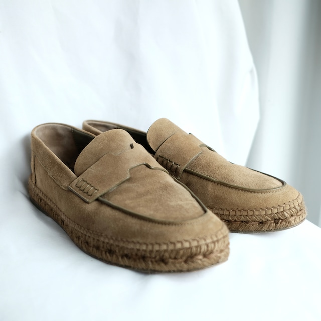 HERMES ESPADRILLE TRIP GREEN SUEDE