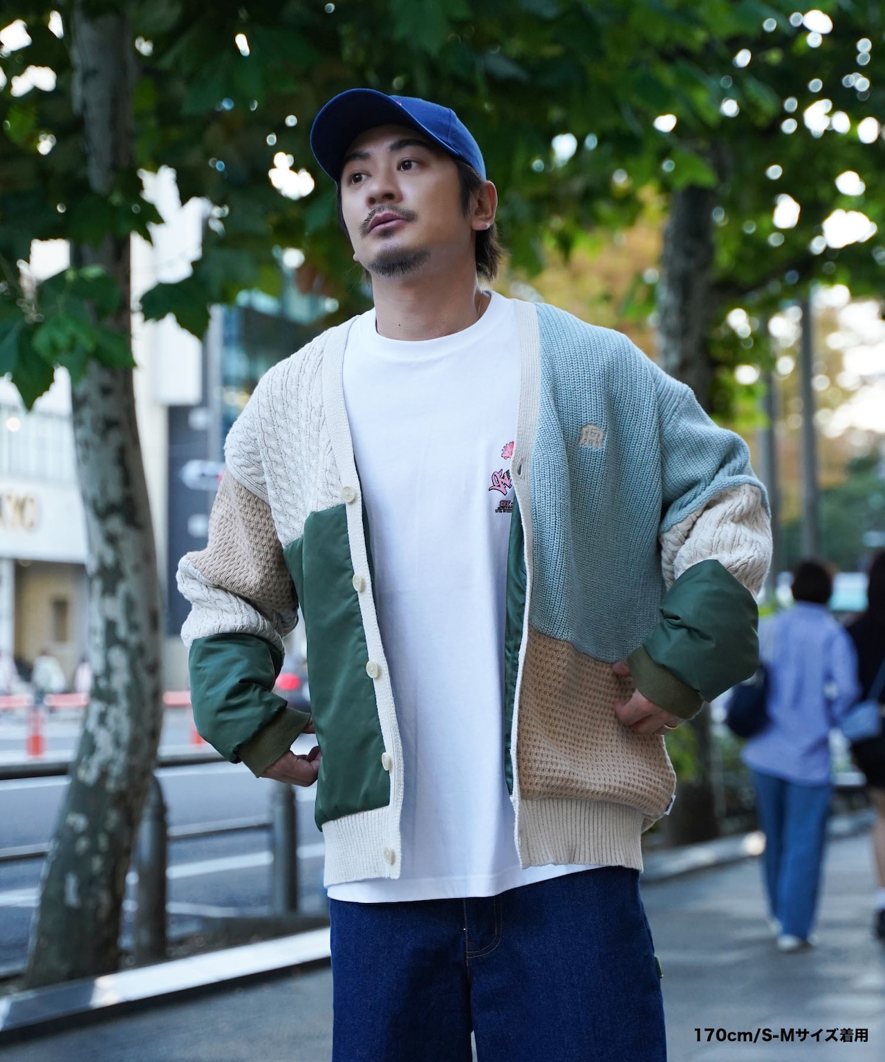 【#Re:room】PATCHWORK DESIGN KNIT CARDIGAN［REK127］