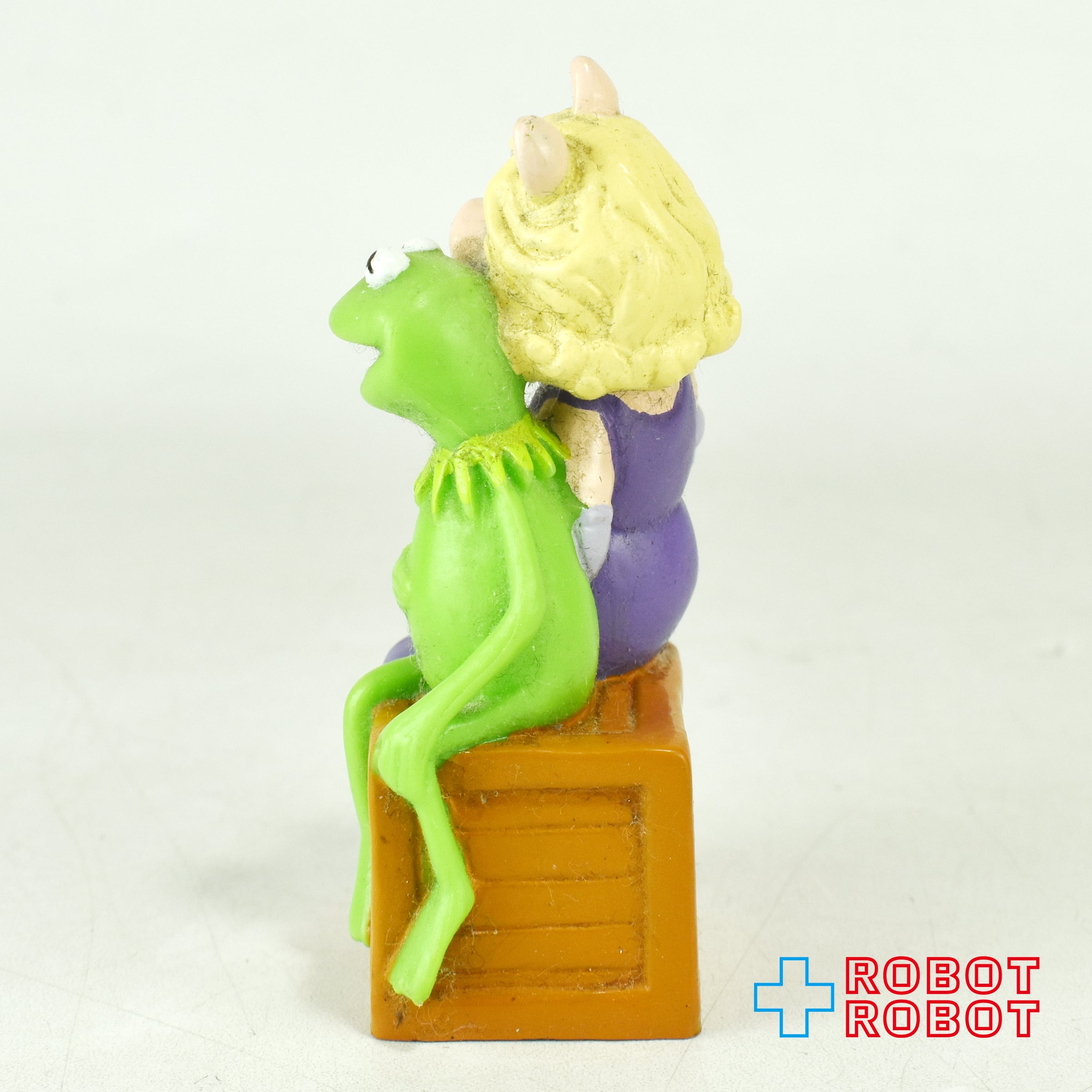 カーミット　ミス・ピギー　フィギュア　人形　レア品 アプローズ セサミストリート マペッツ カーミット & ミス・ピギー PVC