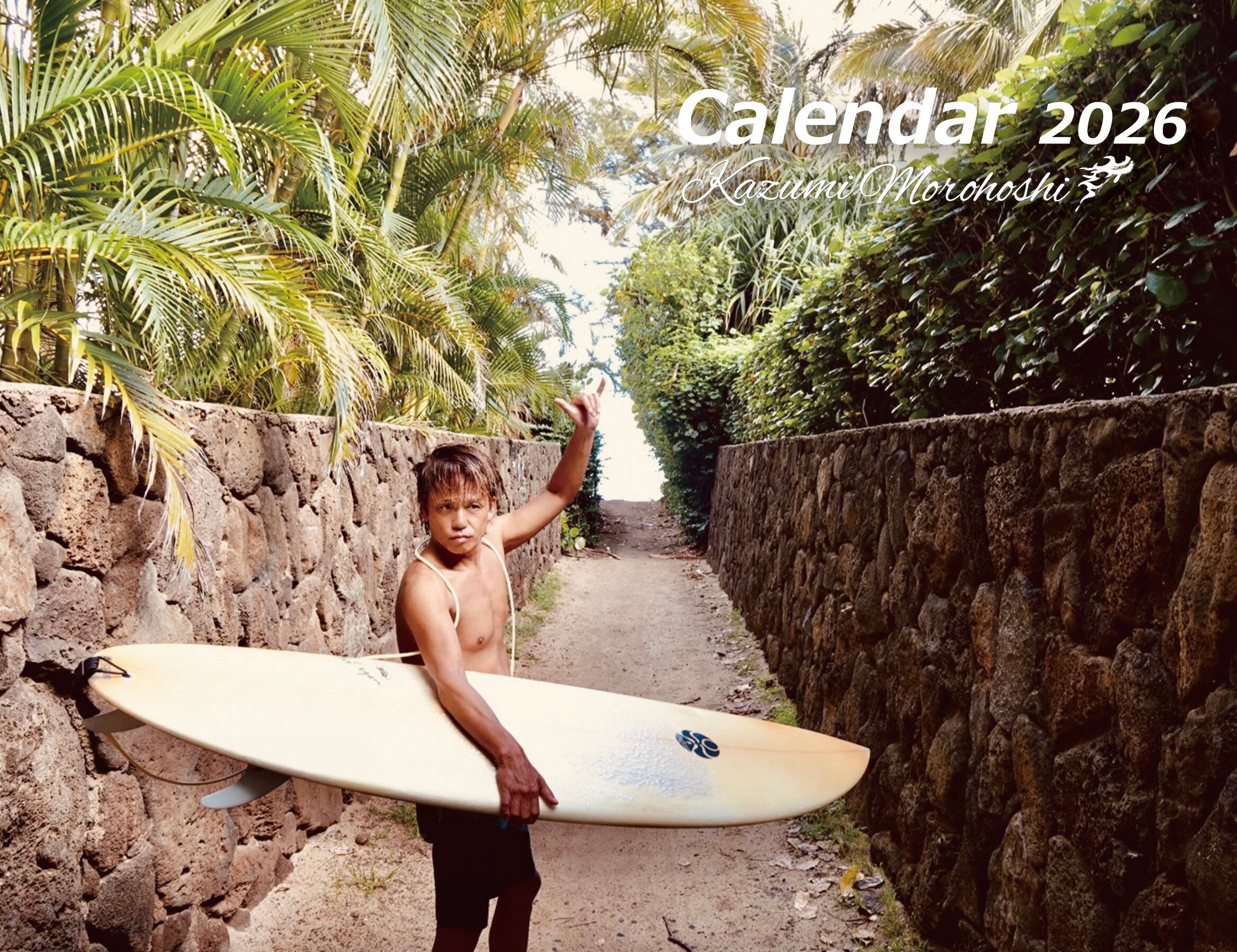 K-1322 リングカレンダー2026（白サーフボード） | Pin,K OFFICIAL