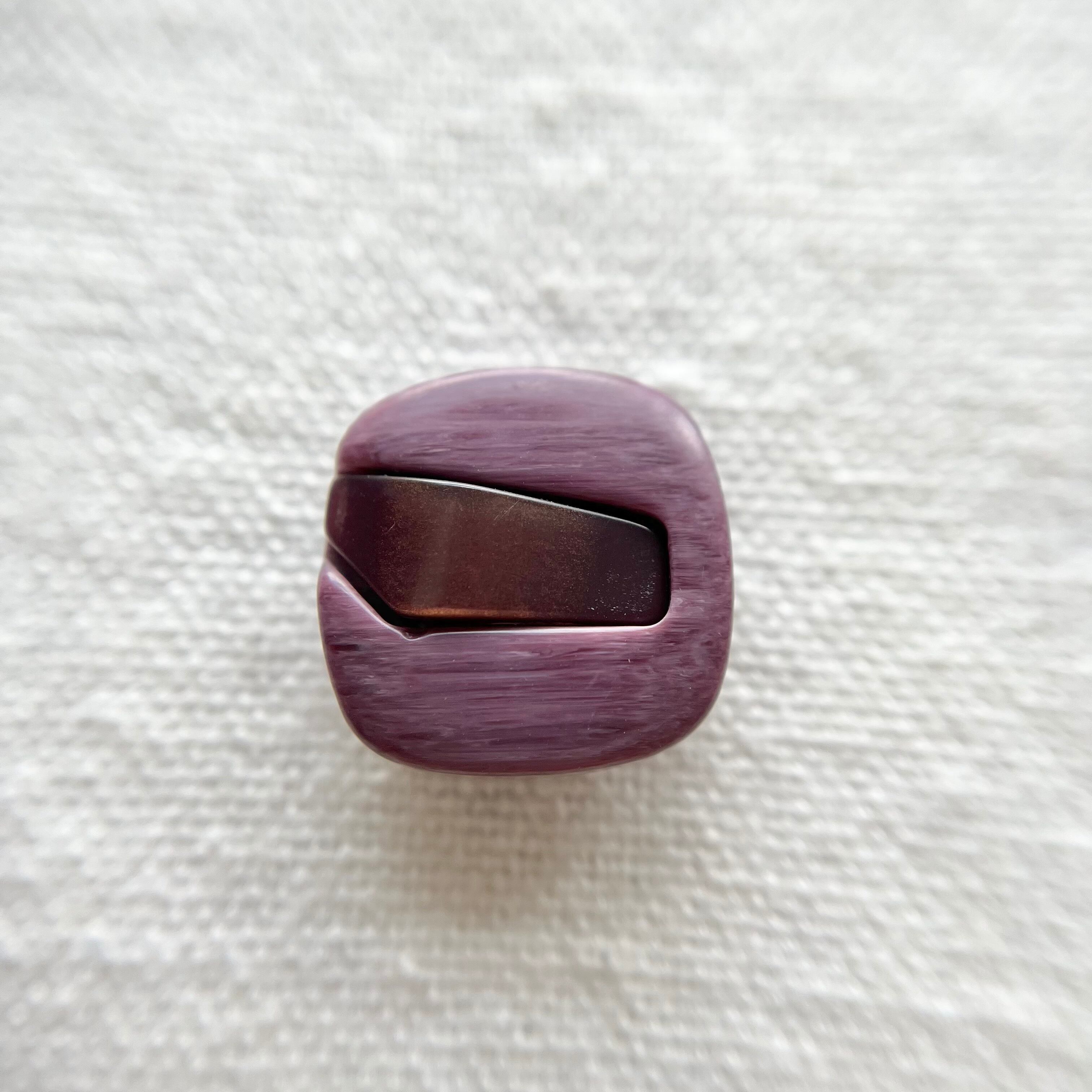 ●『2個セット』スクエア マットパープル×シャイニーブラウン 17㎜