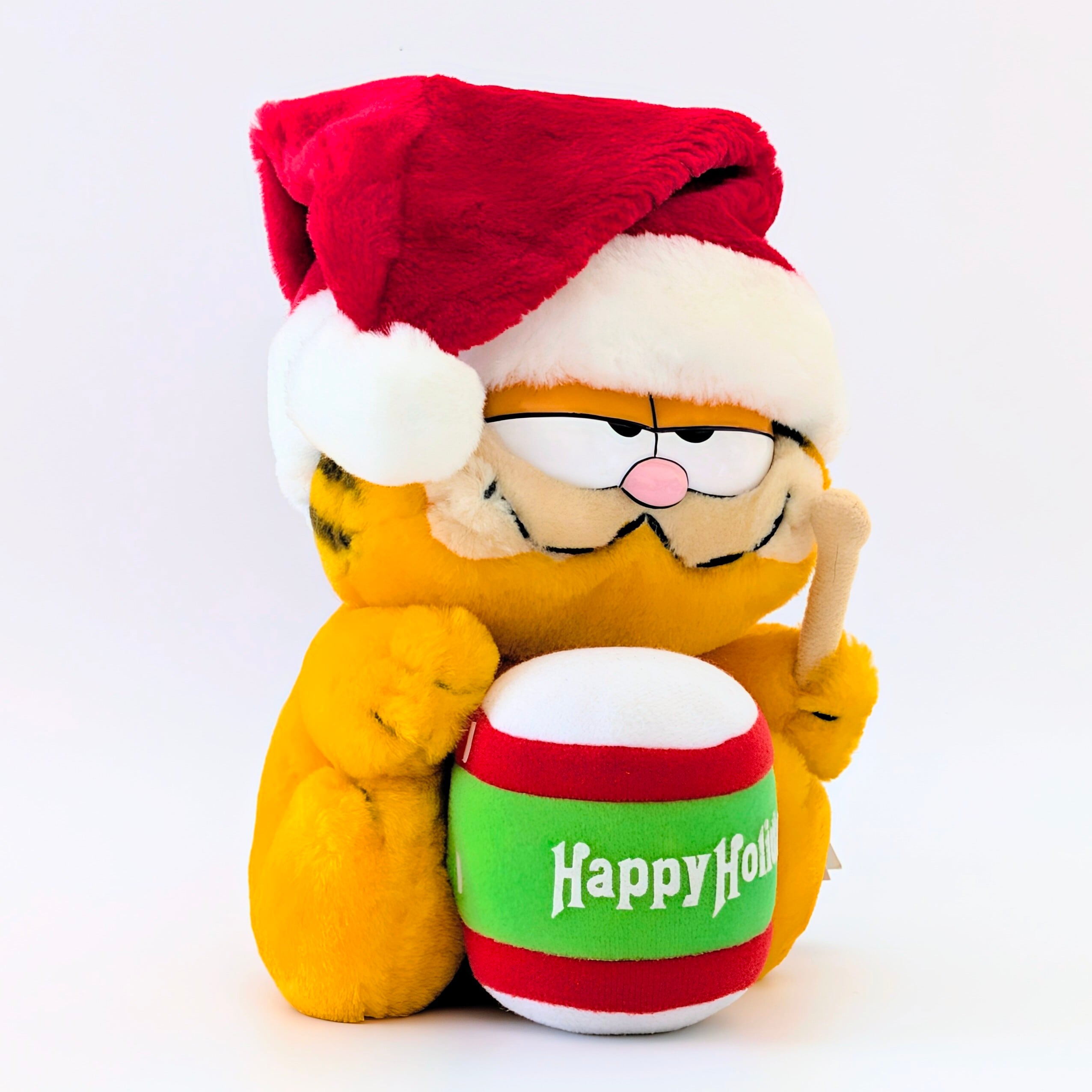 ☆ VINTAGE 1988 ☆【 Garfield ( ガーフィールド ) 】『 Garfield HAPPY HOLIDAYS DRUMMER ガーフィールド ハッピーホリデー ドラマー』ガーフィールド10周年記念限定 / ぬいぐるみ / プラッシュ / plush / 1980年代年製 〚アメリカン雑貨 アメトイ〛