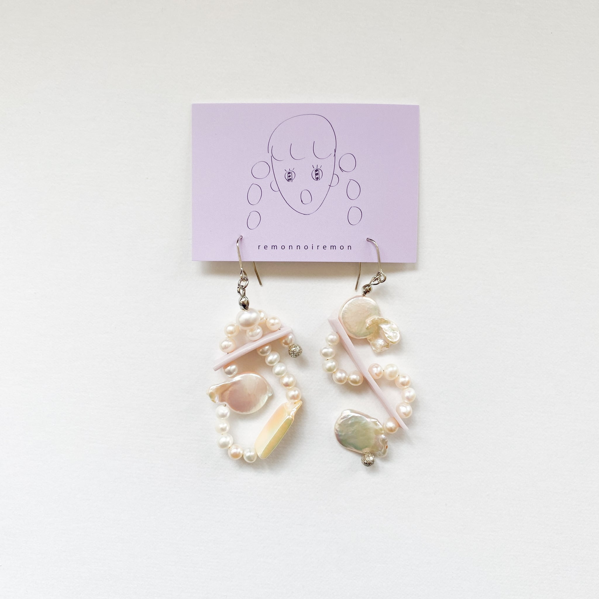 淡水パールのくねくね(ピアス/イヤリング)