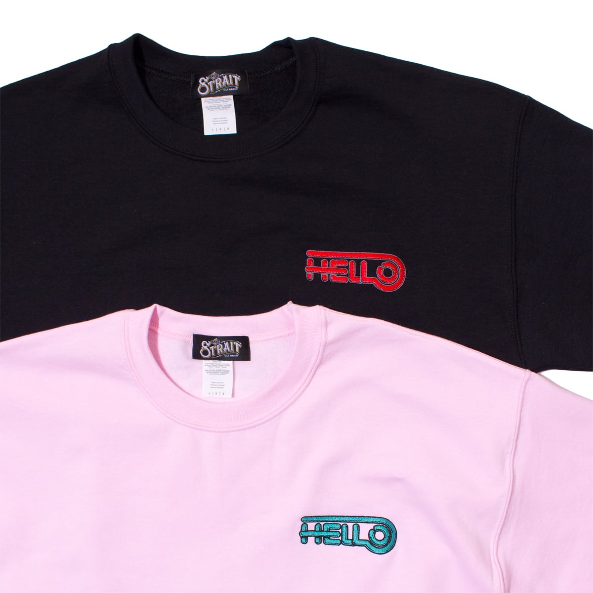 HELLO CREWNECK SWEAT #PINK