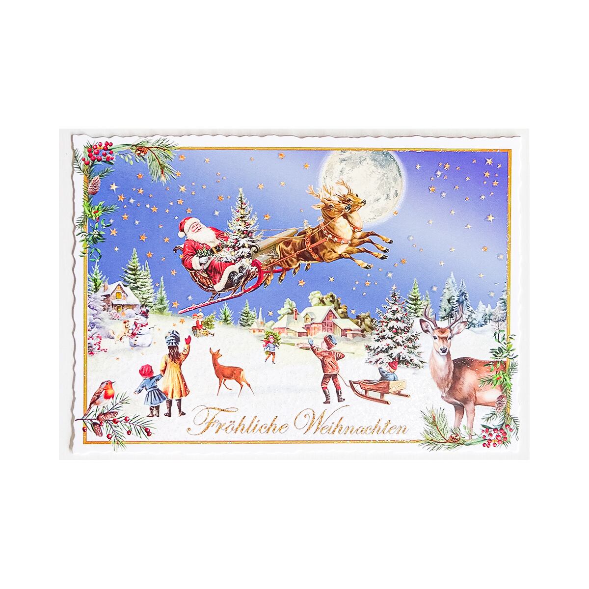 ヴィンテージ風 ポストカード クリスマス サンタクロース ドイツ PK1259