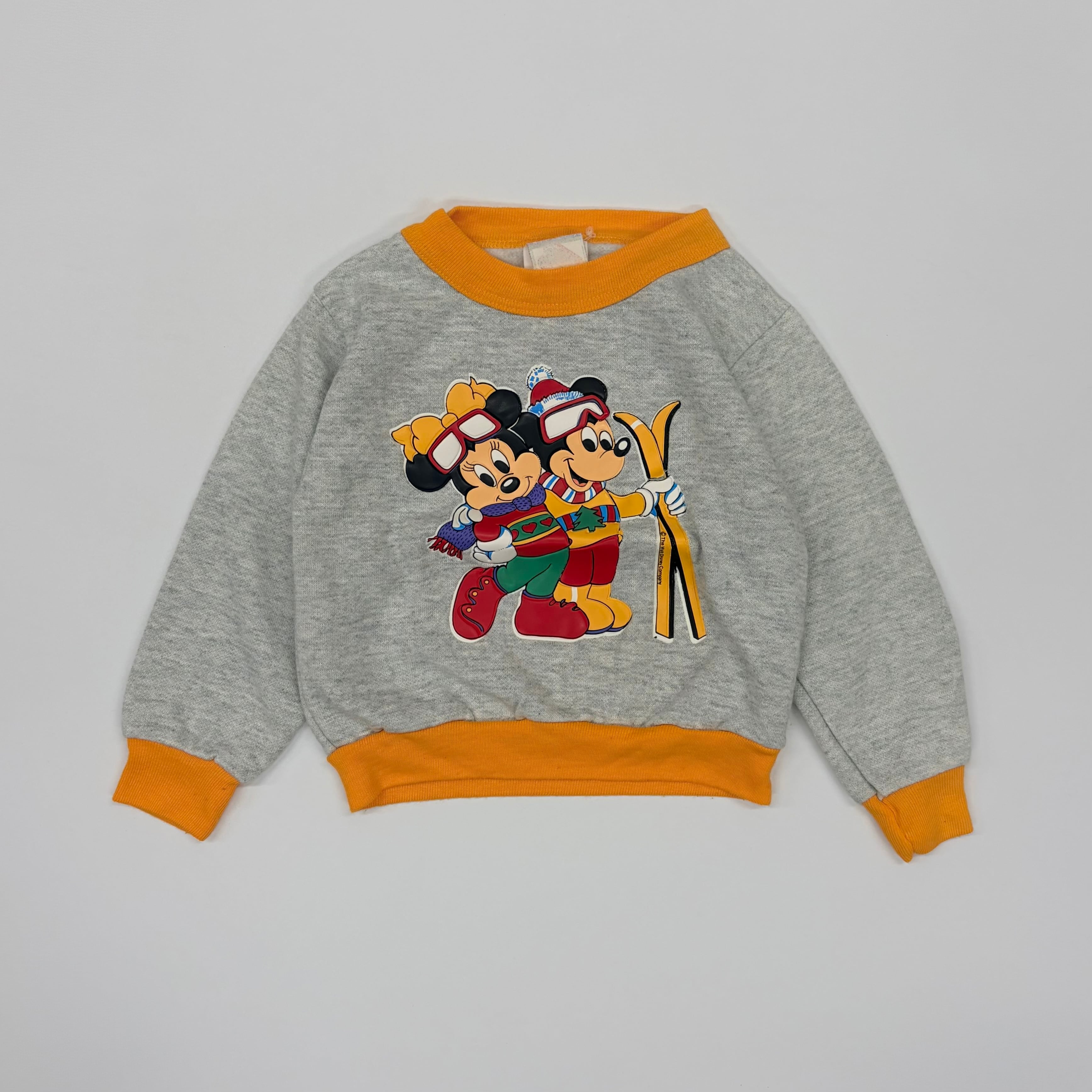 【2T】Mickey&Minnie ski sweatshirt ミッキー&ミニー スキー スウェット トレーナー