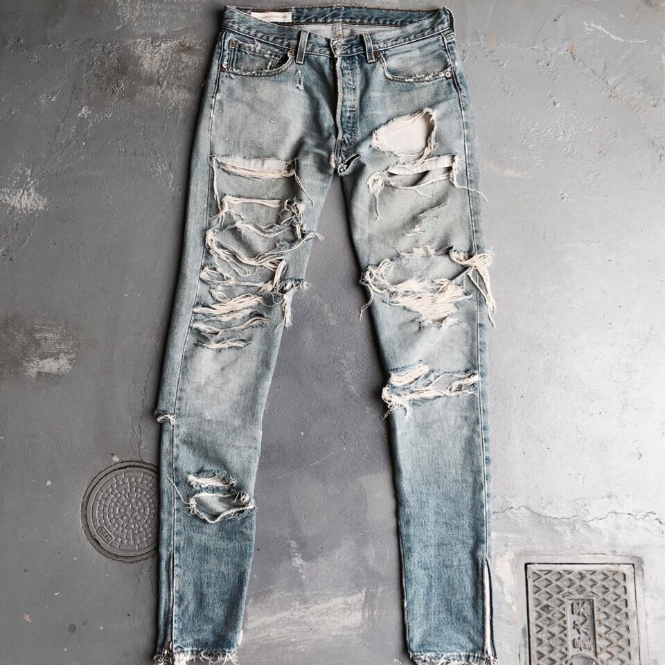 Levi's 501 hardcrash＆riri zip custom 32 