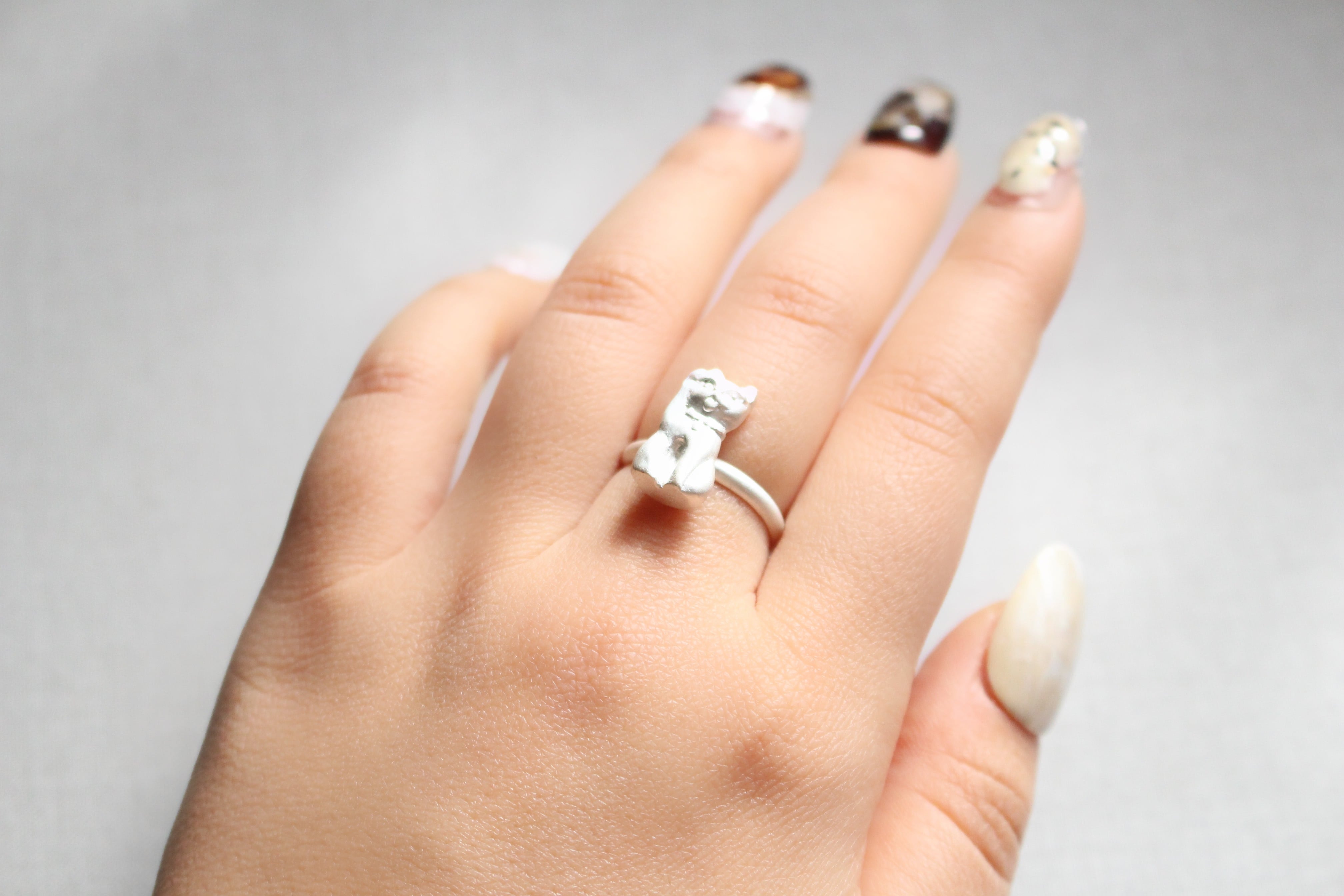 maneki neco ring ＊free size | synchronicity silver jewelry