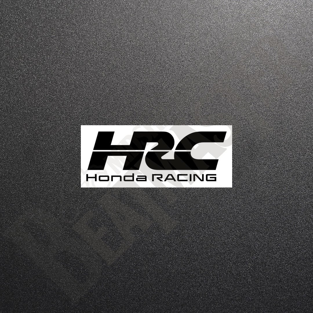 HRC Honda RACING カッティングステッカー ブラック 1枚 縦39mm×横