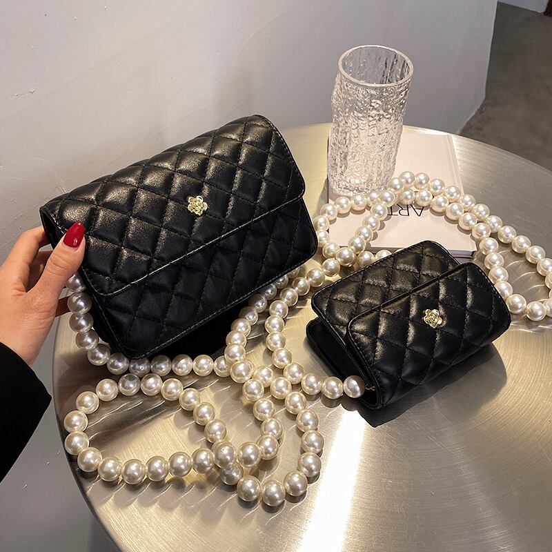 ミニサマーパールチェーン 夏物 真珠 メッセンジャーバッグ ミニバッグ Tiancai_Wing_Bag53017083784