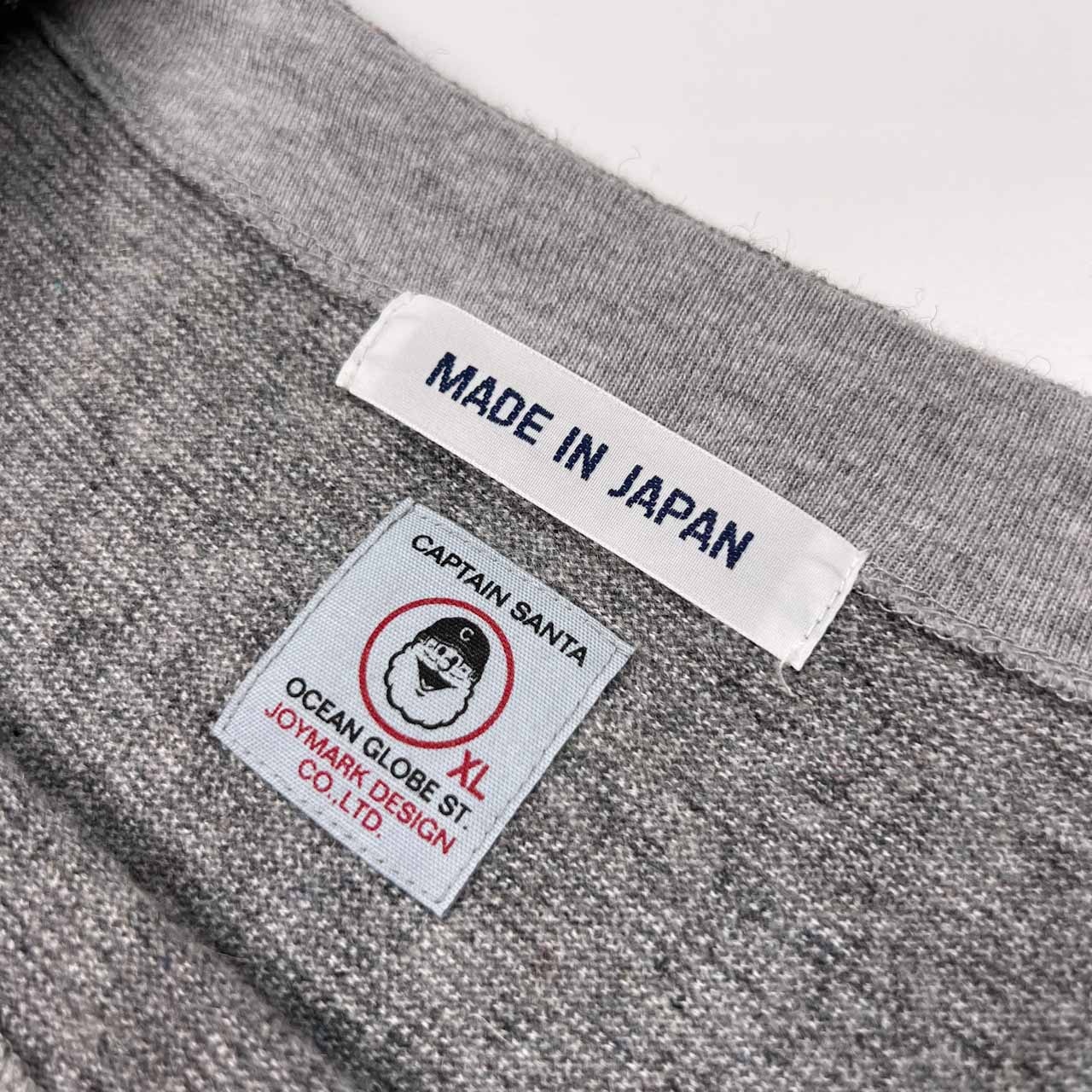 CAPTAIN SANTA キャプテンサンタ マリン刺繍 ウールニット 長袖 カットソー サイズ XL /バスクシャツ/グレー