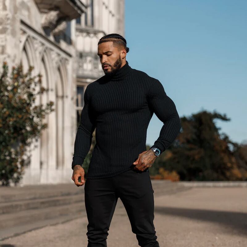 筋肉際立つ 縦縞長袖オシャレボトムシャツ | Pay ID