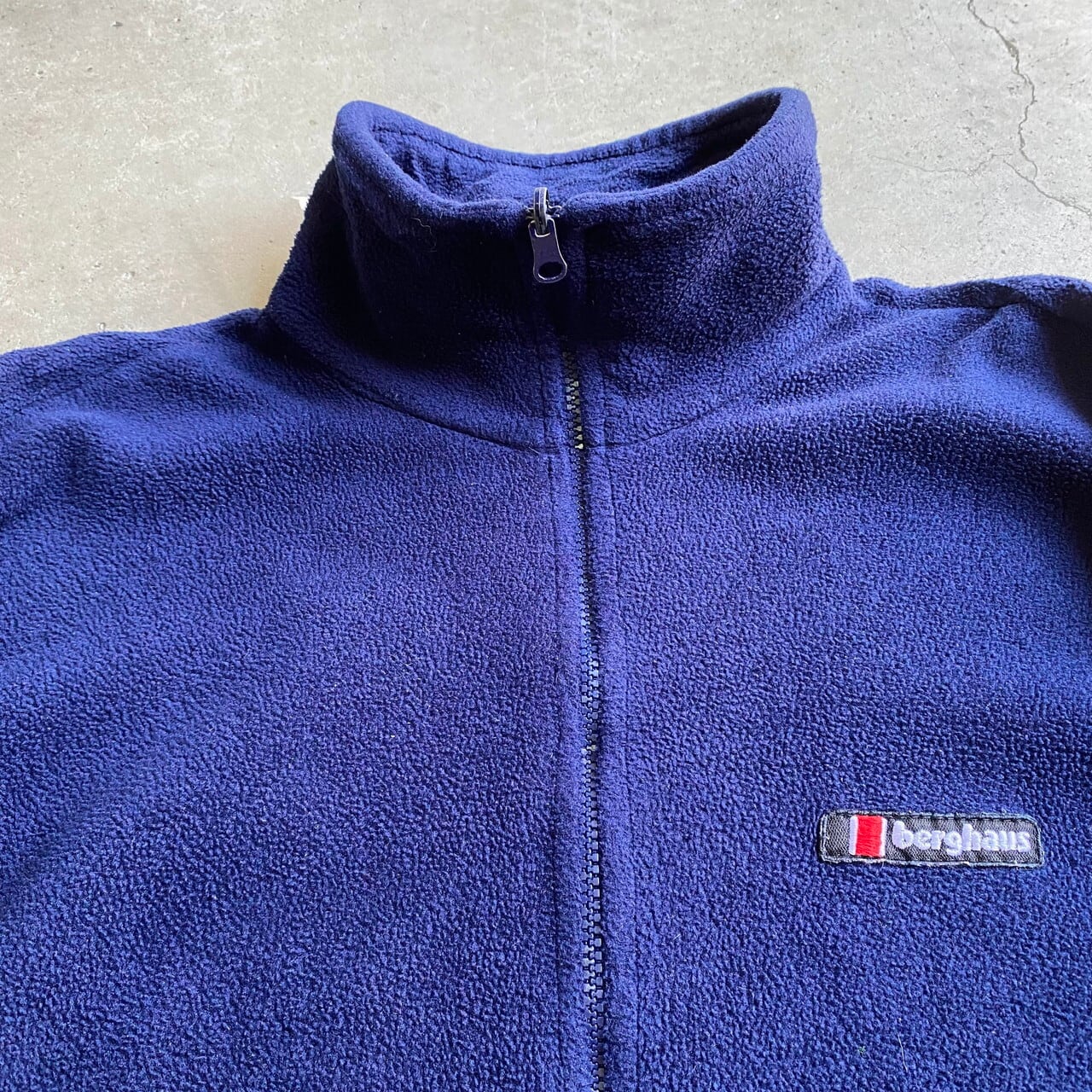 old berghaus ライトブルー "ステッチデザイン" フリースジャケット