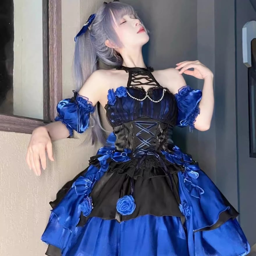 SEASONZ ドレス ホルターネック プリンセスドレス キラキラ衣装