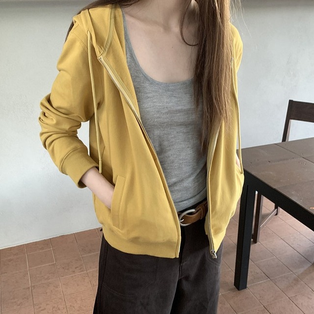 コットンスウェットジップフーディ 3color [am03925]