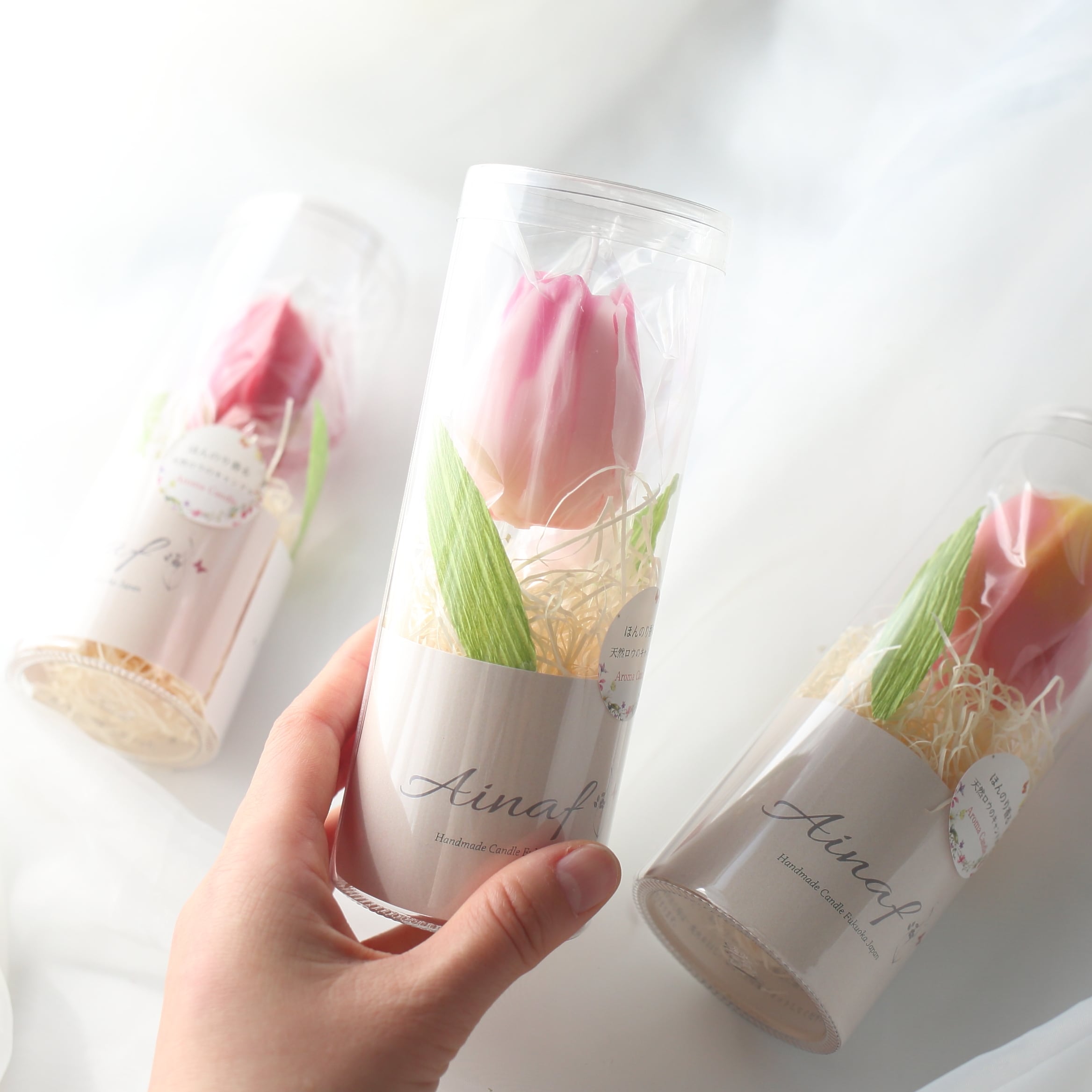 チューリップキャンドル2段ジャンボ(5色)