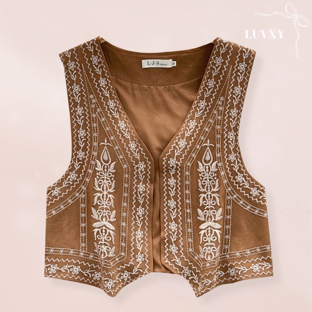 ボヘミアンエンブロイダリーベスト♥LA163