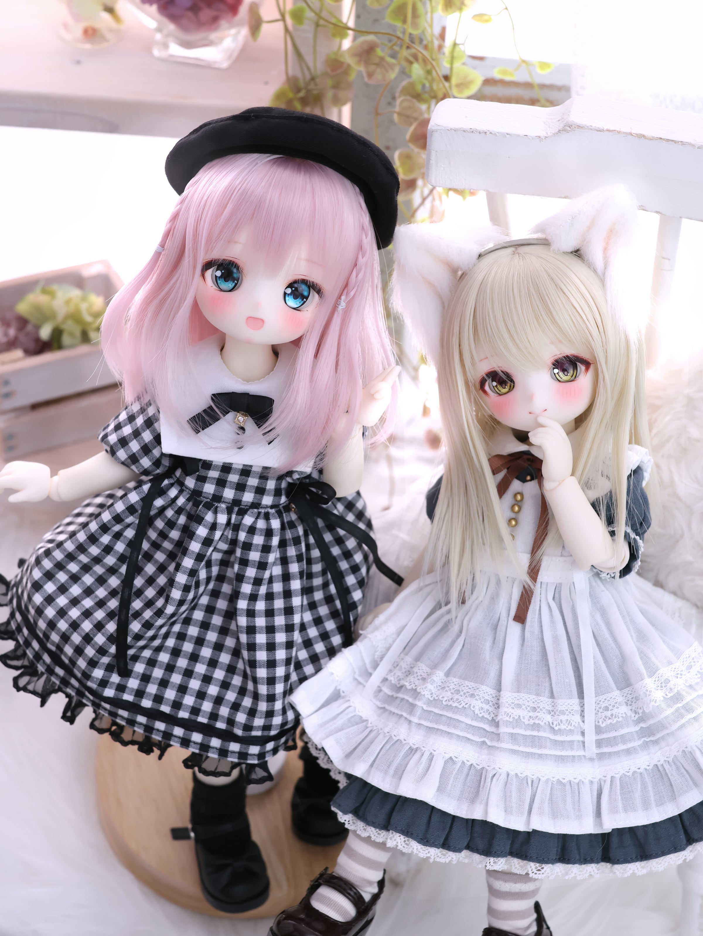 新品アルベロベロ♥️ぶたさんギンガムチェック　ロングワンピース　ぶたさんブローチ アルベロベロ(Alberobello) 2025 Summer Collection ［ぶたさん