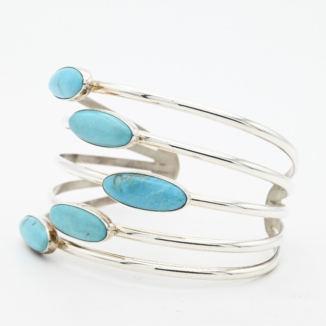 Five Turquoise Modern Design Bangle By Jay King / China