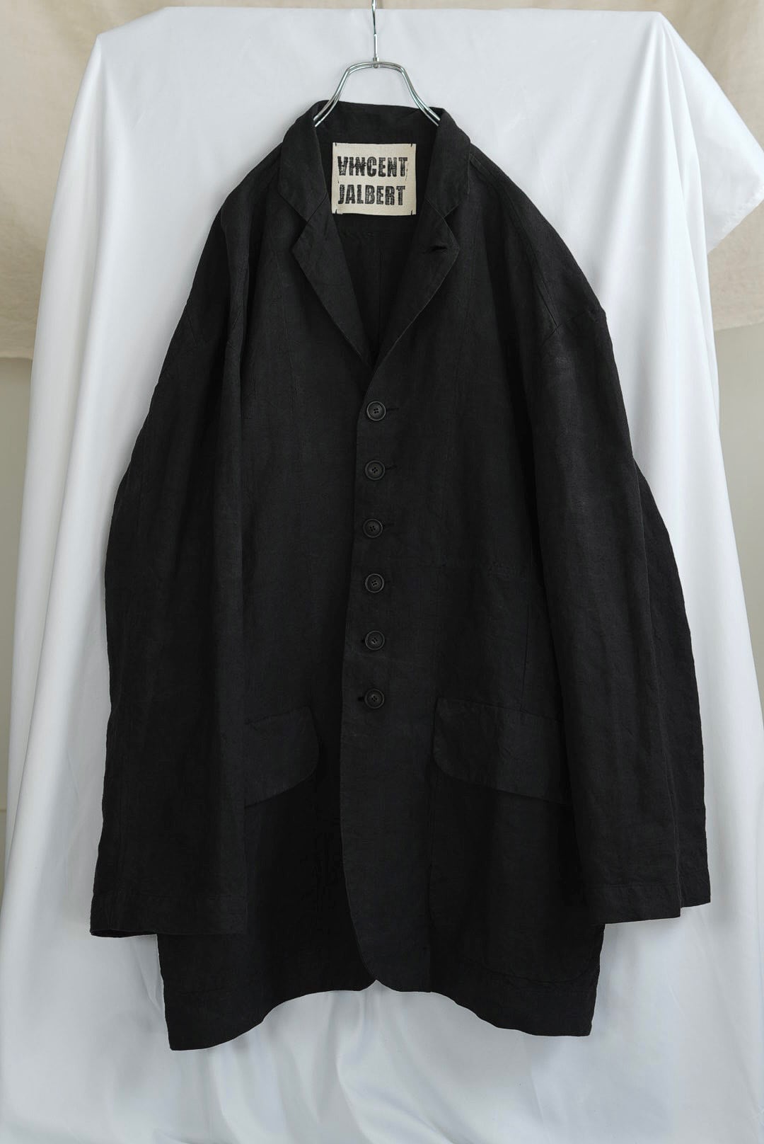 VINCENT JALBERT - VINTAGE FRENCH LINEN 6 BUTTONS COAT