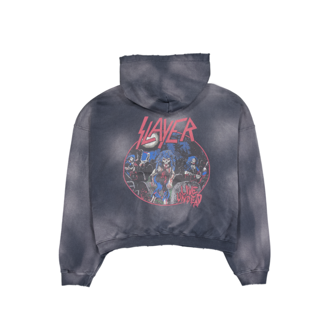 [UNDERMYCAR] SLAYER Undermycar Live Undead Vintage Washed Hoodie Navy 正規品 韓国ブランド 韓国通販 韓国代行 韓国ファッション アンダーマイカー 日本 店舗