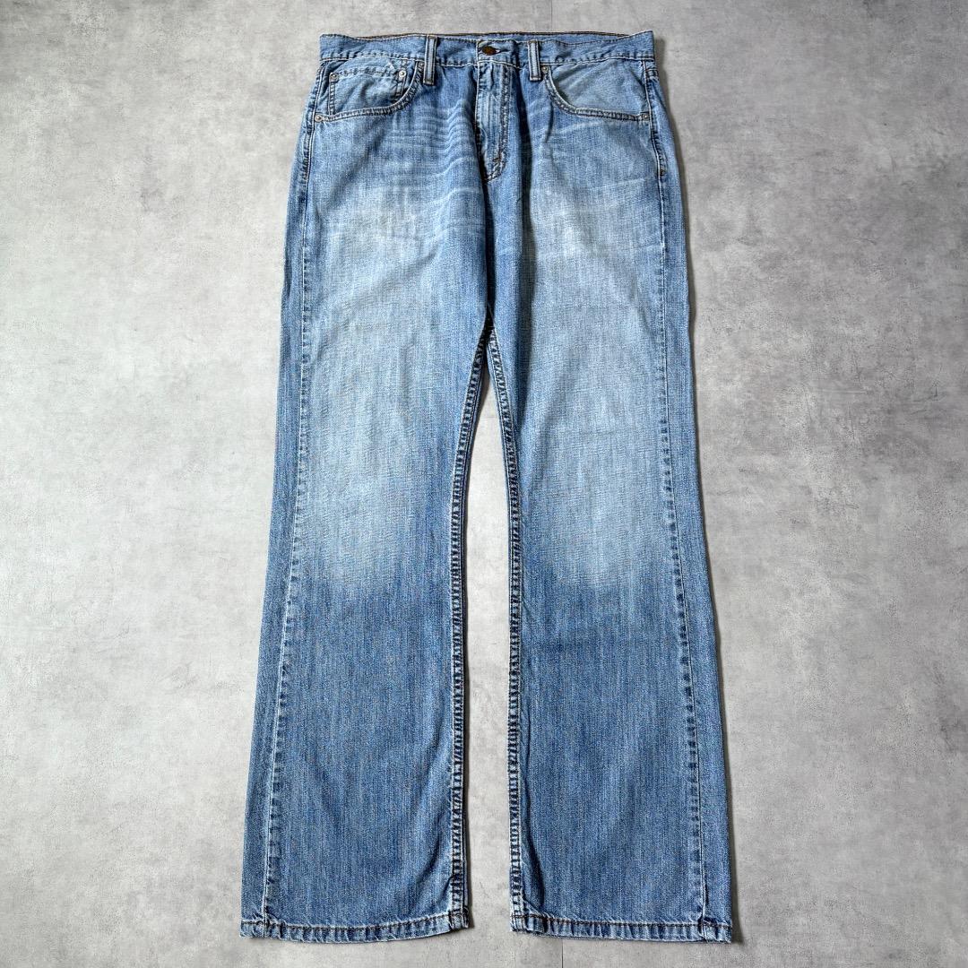 リーバイス527 Levis W34 フレア ブーツ 青 古着 ヒゲ 21590