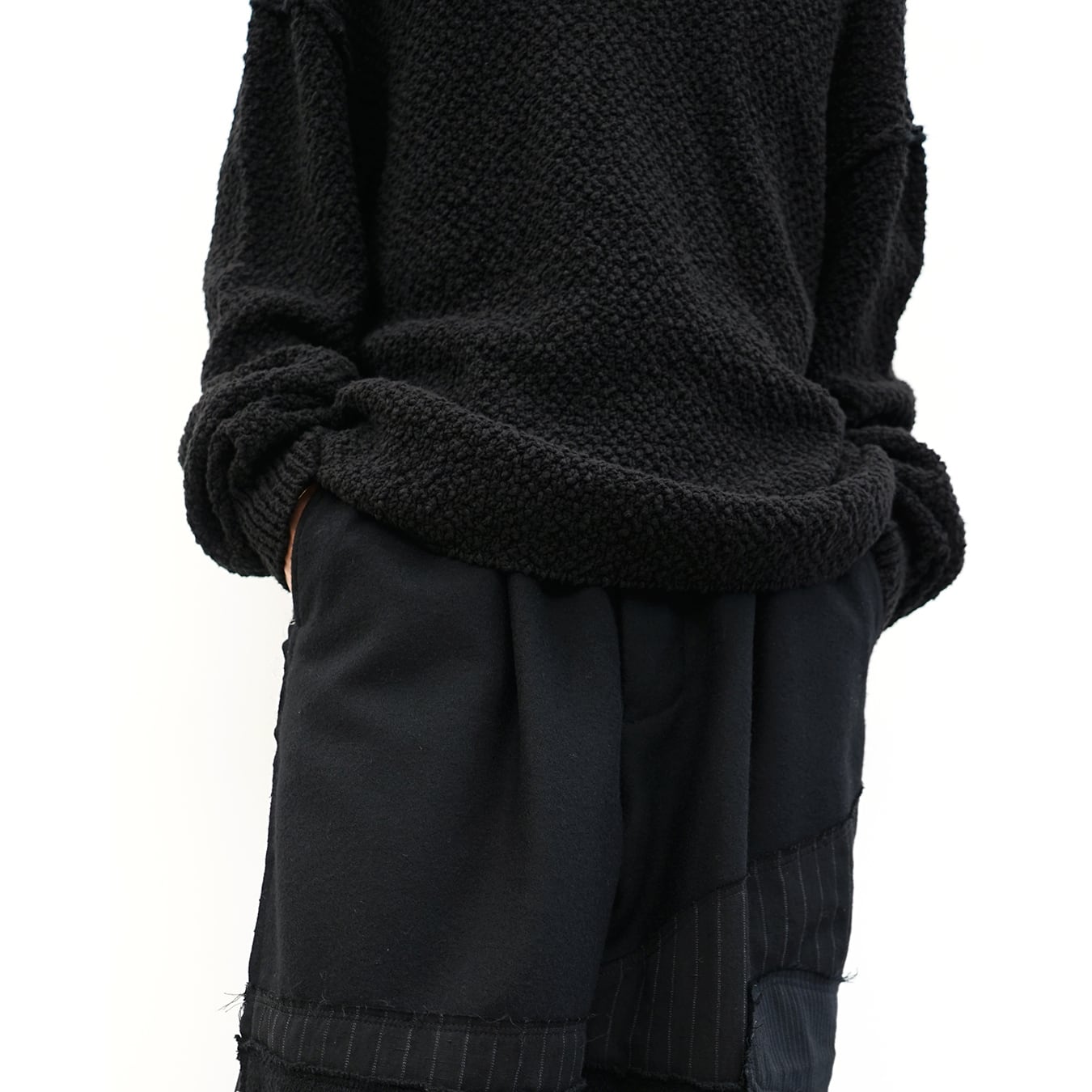 The Viridi-anne] (ザヴィリディアン) VI-3918-07 SLUB YARN PULLOVER