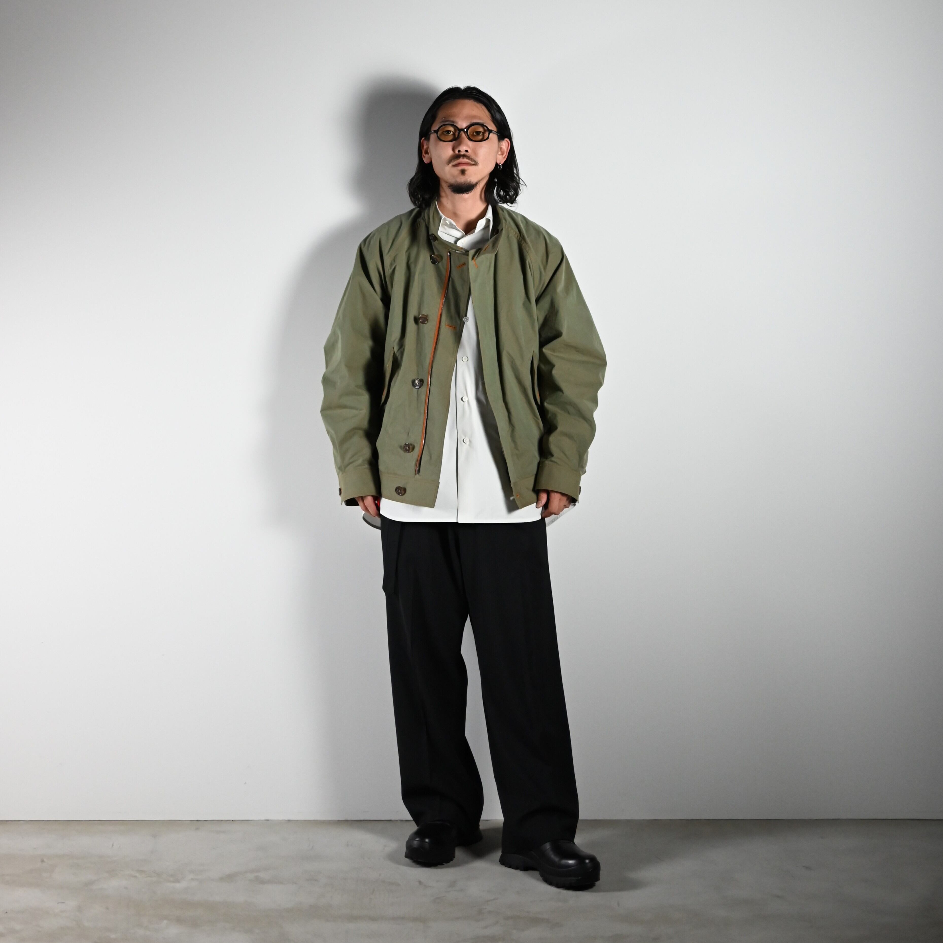山内 / 超高密度シールドコットンクロス・セミダブルジップジャケット