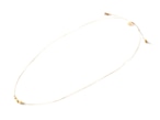 真鍮ネックレス - 2WAY Brass Beads Necklace/White(Gold/Silver)