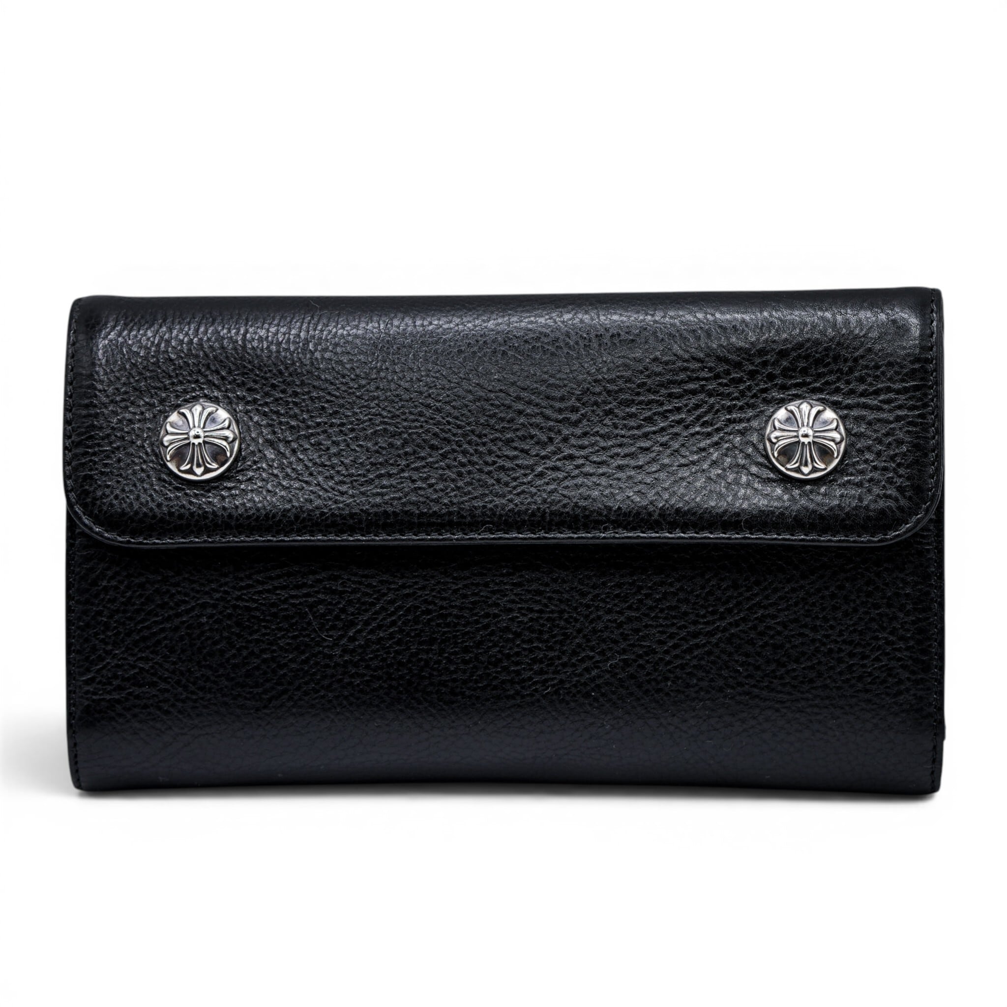 CHROME HEARTS クロムハーツ WAVE WALLET CROSS DAGGER 財布 レザー ブラック 新品未使用 ①