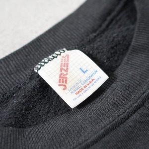 90s JERZEES  sweatshirt solid black "made in USA" L 古着