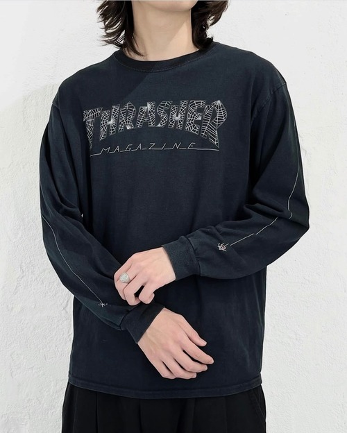 THRASHER "Spider Web" L/S Print Tee